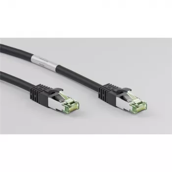 Wentronic Goobay kabel krosowy CAT 8.1 S/FTP, LSZH, czarny, 1 m 66721