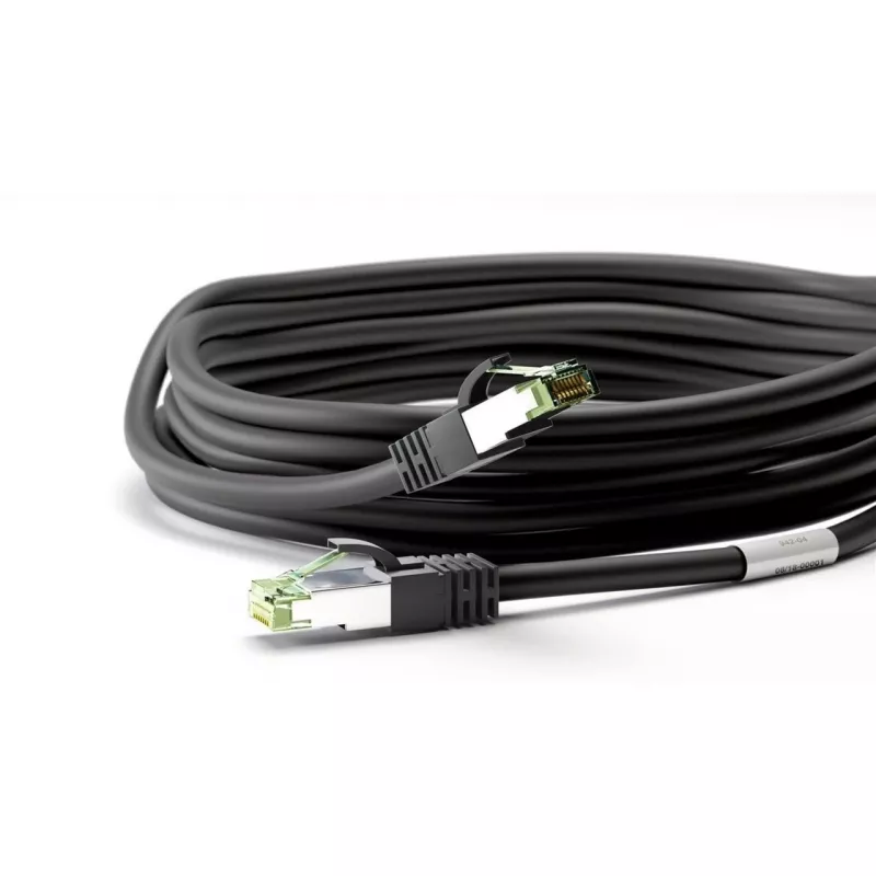 Wentronic Goobay kabel krosowy CAT 8.1 S/FTP, LSZH, czarny, 1 m 66721