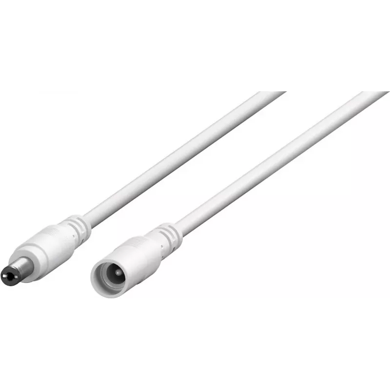 Wentronic Goobay Przedłużacz DC 3m Biały - 5,5 x 2,1mm Wtyk DC Barrel do Gniazda 76675