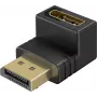 Wentronic Goobay Adapter DisplayPort kątowy 90° w dół czarny (77130)