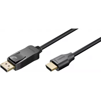 Kabel Wentronic Goobay DisplayPort do HDMI 1m Czarny 4K 30Hz 80526
