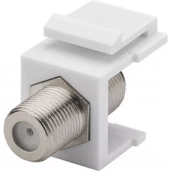 Wentronic Goobay Moduł Keystone SAT/Antena Złącze F-Żeńskie do F-Żeńskie Biały 79474