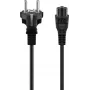 Wentronic Goobay Przedłużacz zasilania, wtyczka Schuko do gniazda Schuko, 1 m, czarny, 16 A, 250 V, H05VV-F 3G1.5, wtyczka kątowa, CE/VDE 57846
