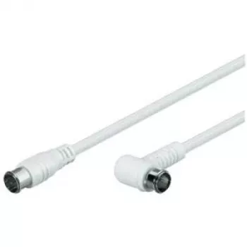 Wentronic Goobay kabel kątowy SAT F-Quick do F-Quick 90° biały 2,5 m poczwórnie ekranowany 67348