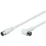 Wentronic Goobay kabel kątowy SAT F-Quick do F-Quick 90° biały 2,5 m poczwórnie ekranowany 67348