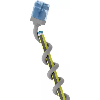 Wentronic Goobay Ultra-Flexible Cat 6A Slim U/UTP komutacinis kabelis, szary, 0,25 m, bardzo krótkie złącza RJ45 Snagless 74225