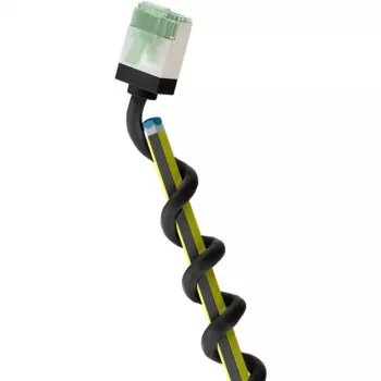 Wentronic Goobay Ultra-Flexible CAT 8.1 Slim S/FTP komutacinis kabelis, czarny, 0,25 m, 40 Gbps, ekstra krótki snagless RJ45 74355