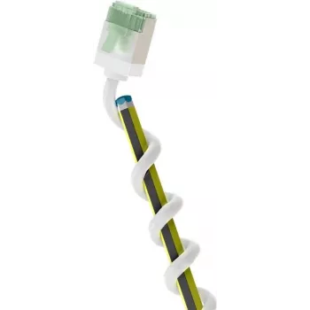 Wentronic Goobay Ultra-Flexible CAT 8.1 Slim U/FTP komutacinis kabelis, biały, 0,5 m, 40 Gbps, bardzo krótkie złącza 74358