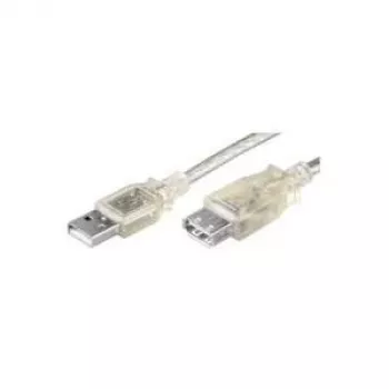 Wentronic Goobay Przedłużacz USB 2.0 Hi-Speed, szary, 0,6 m – USB Typ A męski do USB Typ A żeński 68624