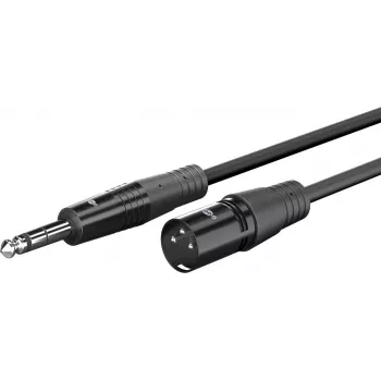 Wentronic Goobay kabel audio XLR męski na 6,35 mm mono jack męski 1,5 m czarny 80361