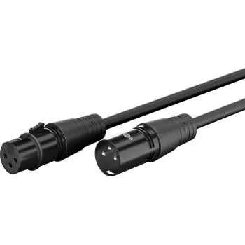 WENTRONIC Goobay kabel mikrofonowy XLR, 1 m, czarny, męski do żeńskiego 80028