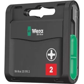 Wera 05057750001 20-częściowy zestaw końcówek wkrętakowych z powłoką diamentową z uniwersalnym uchwytem, 1/4 cala sześciokątny, długość 25 mm