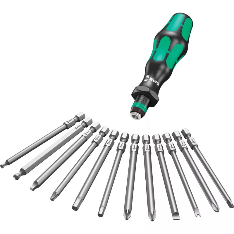 Wera 17-częściowy zestaw bitów Kraftform Kompakt 60, płaskie, Phillips, Pozidriv, TORX BO 05051042001
