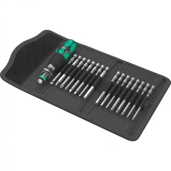 Wera 17-częściowy zestaw bitów Kraftform Kompakt 60, płaskie, Phillips, Pozidriv, TORX BO 05051042001