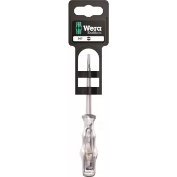 Wera 247 Wkrętak tester napięcia, płaski 0,5 x 3,0 x 70 mm, 150-250V AC, DIN VDE 0680-6, rękojeść Kraftform 05100100001