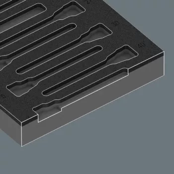 Wera 9723 Wkładka piankowa Zyklop B 3/8 inch Zestaw nasadek i bitów, 19-częściowy