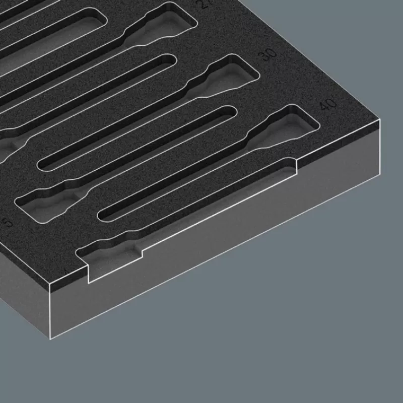 Wera 9723 Wkładka piankowa Zyklop B 3/8 inch Zestaw nasadek i bitów, 19-częściowy