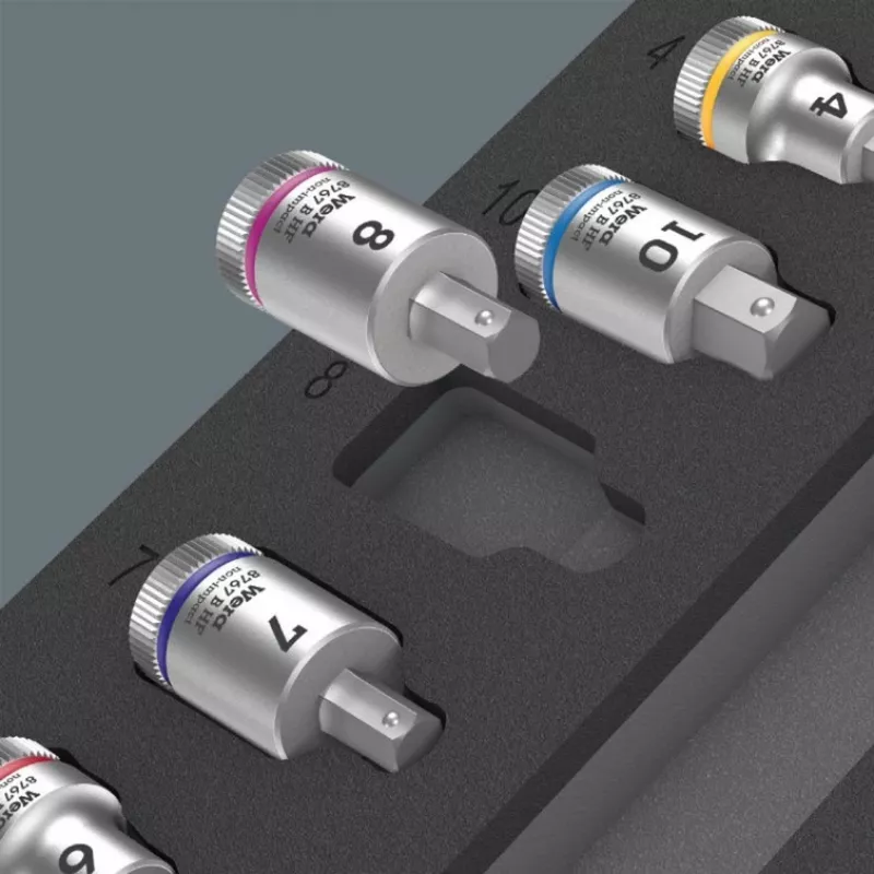 Wera 9723 Wkładka piankowa Zyklop B 3/8 inch Zestaw nasadek i bitów, 19-częściowy