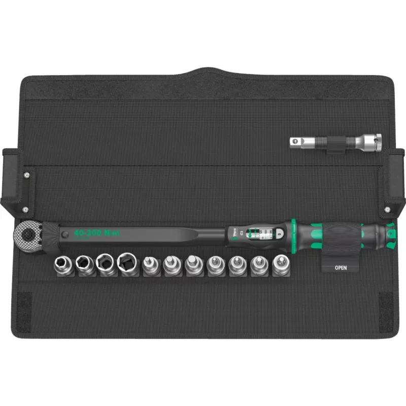 Wera Click-Torque C 3 Set 1 Zestaw kluczy dynamometrycznych, 1/2 inch napęd, 40-200 Nm, 4-częściowy