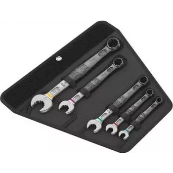 Wera Joker 6003 5 Imperial Set 1 zestaw kluczy kombinowanych, 5 sztuk, 5/16 cala–9/16 cala, chromowo-molibdenowy, niklowo-chromowy, etui tekstylne 05020240001