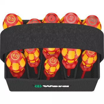 Zestaw wkrętakowy Wera Kraftform 2go 100, 11-częściowy, Phillips, Pozidriv, Torx, bity 25 mm, z uchwytem Rapidaptor i etui tekstylnym 05004310001