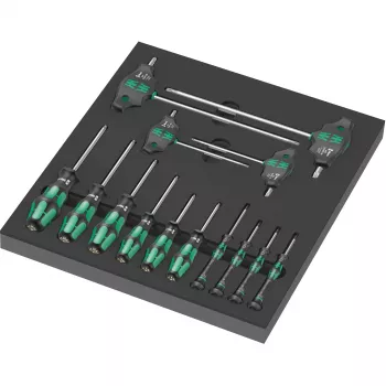 Wera Kraftform Plus 6-Częściowy Zestaw Śrubokrętów Płaski/Krzyżowy/Pozidriv z Lasertip i Uchwytem Ściennym