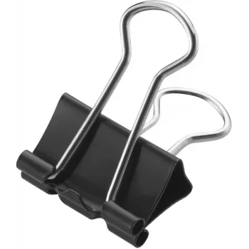 Westcott 12 Foldback Clips Black 19 mm