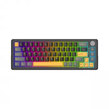 White Shark EXCALIBUR M GK-009151 Mechaniczna klawiatura do gier, czarna, układ US, RGB, przewodowa