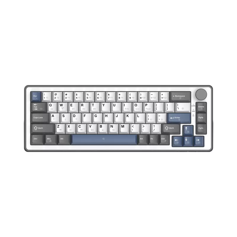 Biała klawiatura mechaniczna White Shark EXCALIBUR M (GK-009251) z przełącznikami Outemu Blue, podświetleniem RGB, układem US, biała