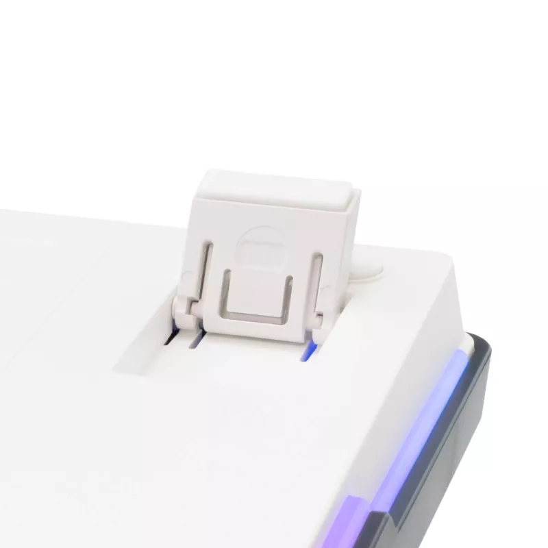 White Shark EXCALIBUR-W Mechaniczna klawiatura gamingowa, układ 75%, KTT Wine Red Hot-Swap, podświetlenie RGB per-klawisz, przewodowa, biała