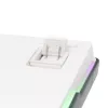 White Shark EXCALIBUR-W Mechaniczna klawiatura gamingowa, układ 75%, KTT Wine Red Hot-Swap, podświetlenie RGB per-klawisz, przewodowa, biała