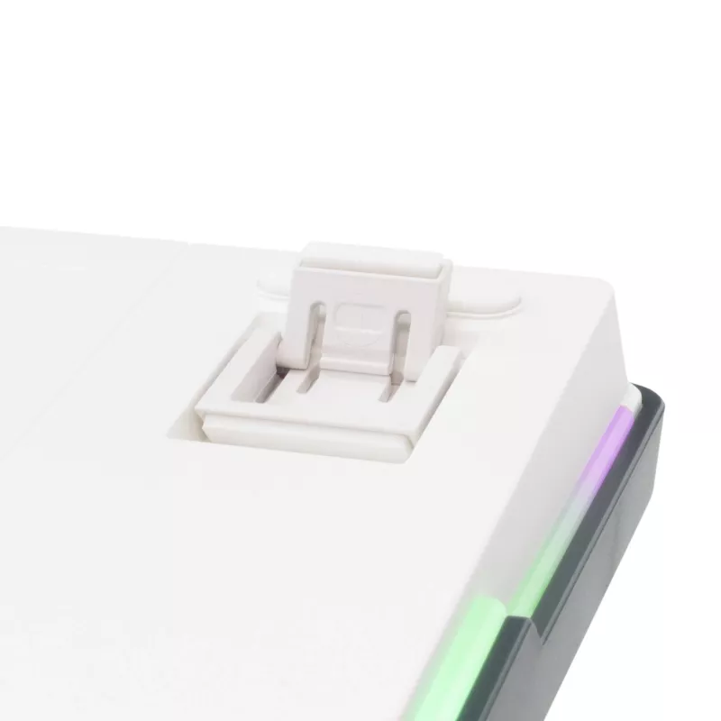 White Shark EXCALIBUR-W Mechaniczna klawiatura gamingowa, układ 75%, KTT Wine Red Hot-Swap, podświetlenie RGB per-klawisz, przewodowa, biała