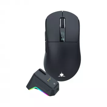 White Shark GAWAIN-B Bezprzewodowa Mysz Gamingowa, 12000 DPI, 500 mAh, 56g, Czarna