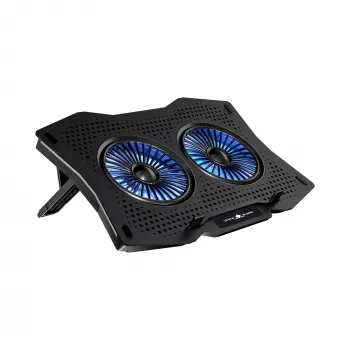 White Shark ICE GUARD GCP-4 podkładka chłodząca z dwoma wentylatorami 125 mm z niebieskimi diodami LED, 5 ustawień wysokości, do 17,3 cala