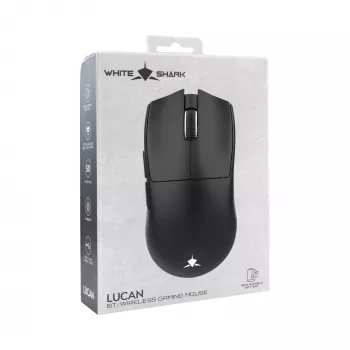 White Shark LUCAN-B WGM-5022 Bezprzewodowa mysz gamingowa – 12000 DPI, 2.4 GHz, 7 przycisków, RGB, biała