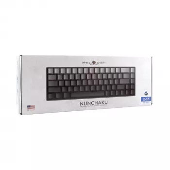 White Shark Nunchaku Mechaniczna klawiatura gamingowa TKL, szary, przełączniki Outemu Blue, RGB Hot-Swap, przewodowa USB