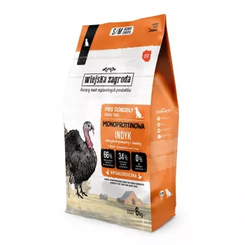 WIEJSKA ZAGRODA Monoprotein Turkey Sucha karma dla psów dorosłych - 6 kg