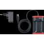 WIHA 41915 Ładowarka USB do akumulatorów Li-Ion, 2 gniazda, wejście 5V DC, wyjście 3,6V DC, 1A na gniazdo, wskaźnik LED, czarno-czerwona