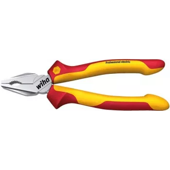 Szczypce uniwersalne Wiha Professional Electric czerwono-żółte, DynamicJoint i OptiGrip