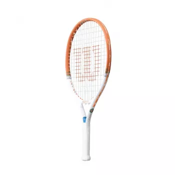 Wilson Roland Garros Elite Junior 21 Rakieta Tenisowa - Uchwyt 3 1/2, Niebieski/Gliniasty/Biały, Naciągnięta, Pokrowiec na Główkę