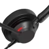 WINX CALL Pro 2 Mono AI Noise Cancelling Headset Wired USB-A z obrotowym mikrofonem, sterowaniem wbudowanym w przewód, miękką poduszką nauszną z PU skóry, czarny
