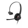 WINX CALL Pro 2 Mono AI Noise Cancelling Headset Wired USB-A z obrotowym mikrofonem, sterowaniem wbudowanym w przewód, miękką poduszką nauszną z PU skóry, czarny
