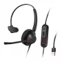WINX CALL Pro 2 Mono AI Noise Cancelling Headset Wired USB-A z obrotowym mikrofonem, sterowaniem wbudowanym w przewód, miękką poduszką nauszną z PU skóry, czarny