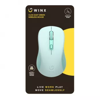 WINX CLICK Easy 1600DPI 2.4GHz Bezprzewodowa Mysz - Zielona