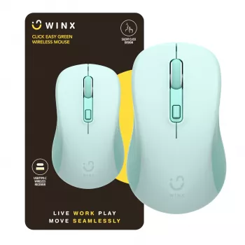 WINX CLICK Easy 1600DPI 2.4GHz Bezprzewodowa Mysz - Zielona