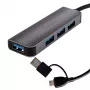 WINX CONNECT Simple Hub USB/Type-C, 3x USB-A 5Gbps + USB-C PD 100W, Kosmiczna szarość