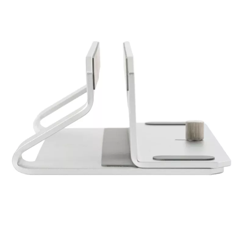 WINX DO Ergo Pionowa Podstawka pod Laptopa - Aluminium Space Grey, Regulowana Szerokość 10-30mm, Antypoślizgowa, Organizer na Biurko