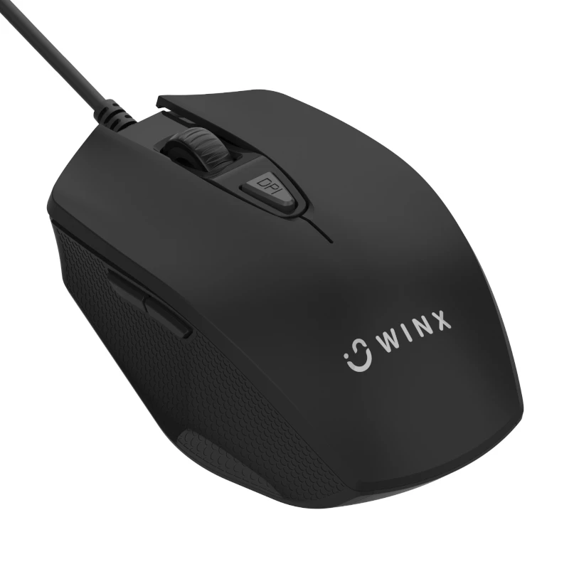 WINX DO ESSENTIAL Mysz przewodowa - 1000 DPI optyczna, USB, oburęczna, czarna