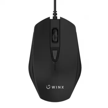 WINX DO ESSENTIAL Mysz przewodowa - 1000 DPI optyczna, USB, oburęczna, czarna