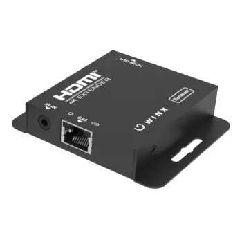 WINX LINK FAR 4K HDMI Extender przez pojedynczy Cat5e/6/7 do 60m z IR Pass-through, HDCP 1.4, czarny